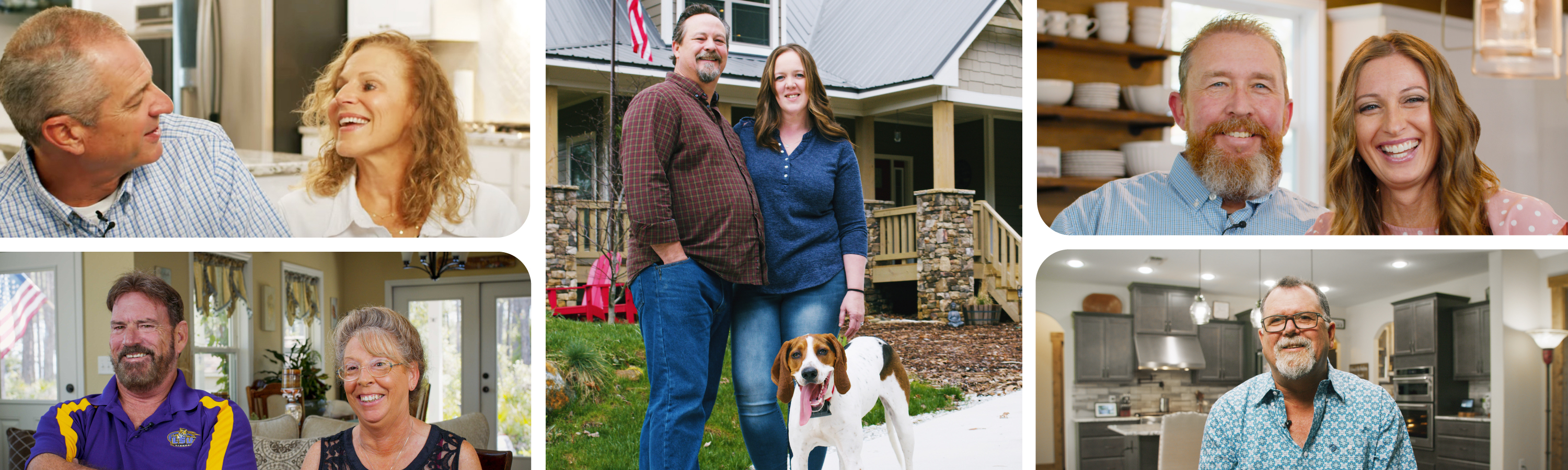 Happy homeowners collage